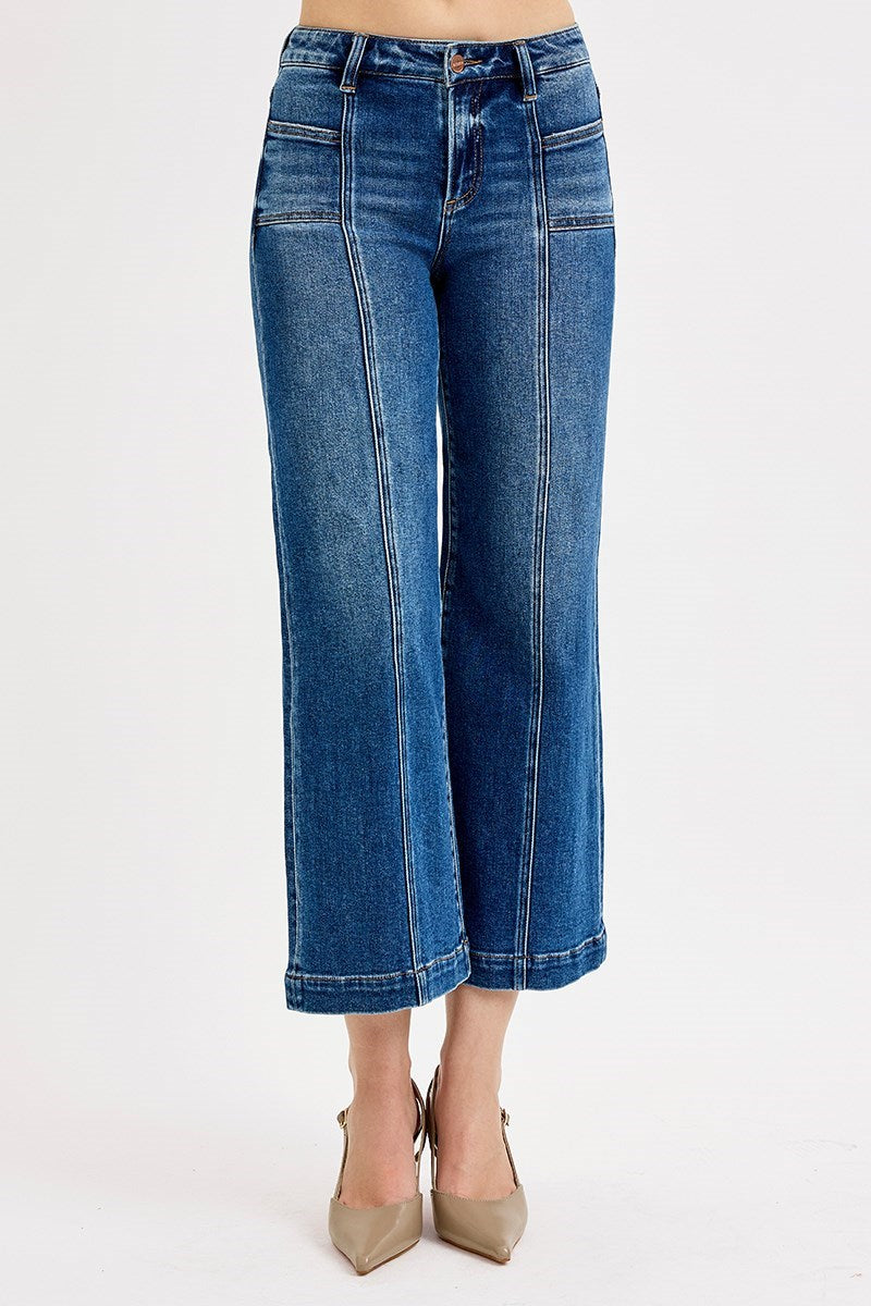 PLUS Mid Rise Crop Wide With Patch Pockets