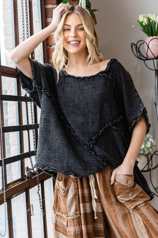 Washed Double Gauze Top