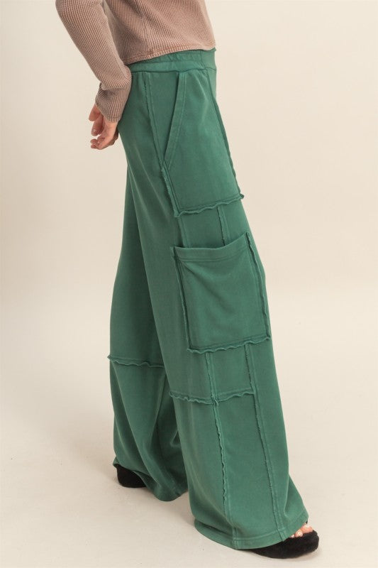 Oversized Utility Lounge Pants with Pockets