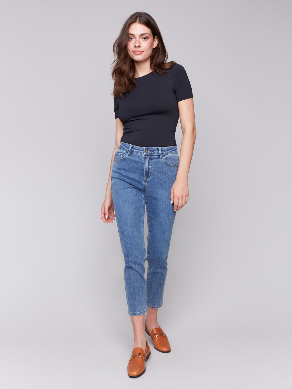 BB-Claudia Slim Leg Jeans - Medium Blue