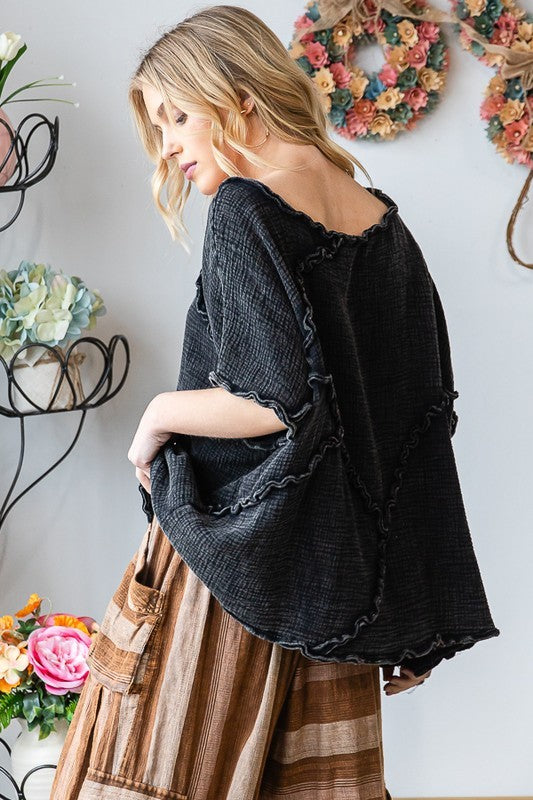 Washed Double Gauze Top