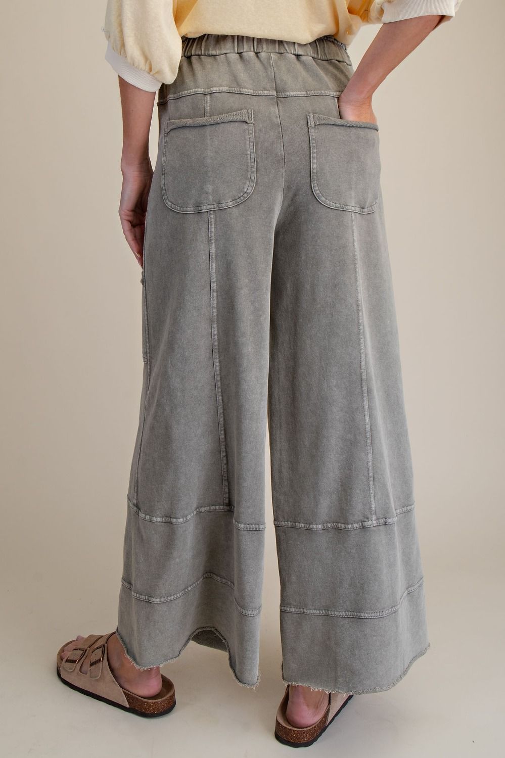 Ash • Mineral Washed Terry Knit Pants