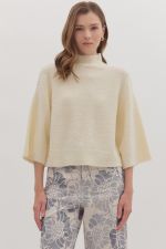 Textured boucle knit detail close-up