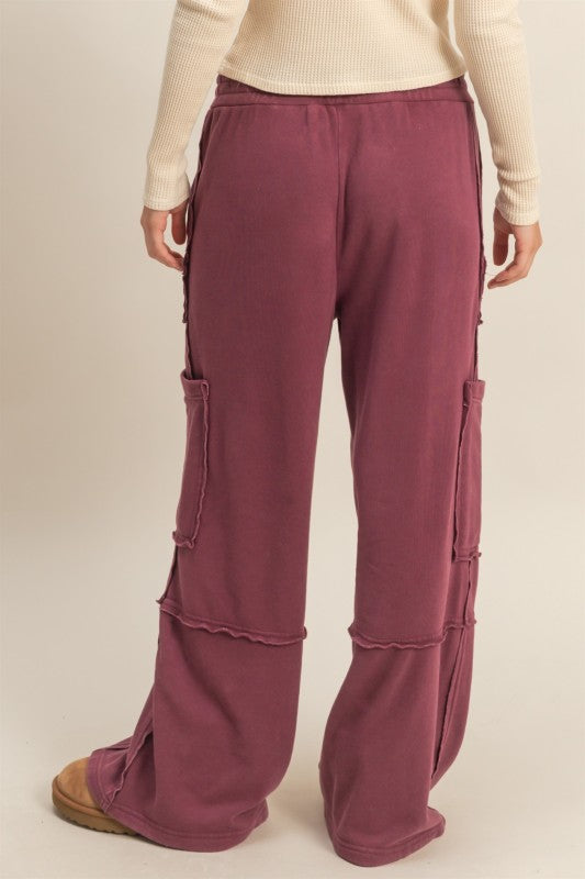 Oversized Utility Lounge Pants with Pockets