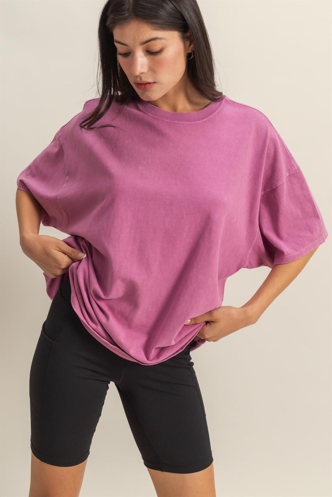Mineral Washed Oversized T Shirt