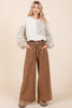 Baggy cotton wide leg bottoms with patch pockets"