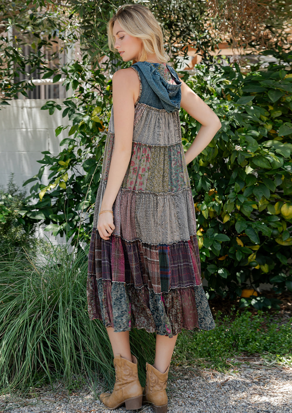 Boho Patchwork Long Hoodie Dress or Jacket