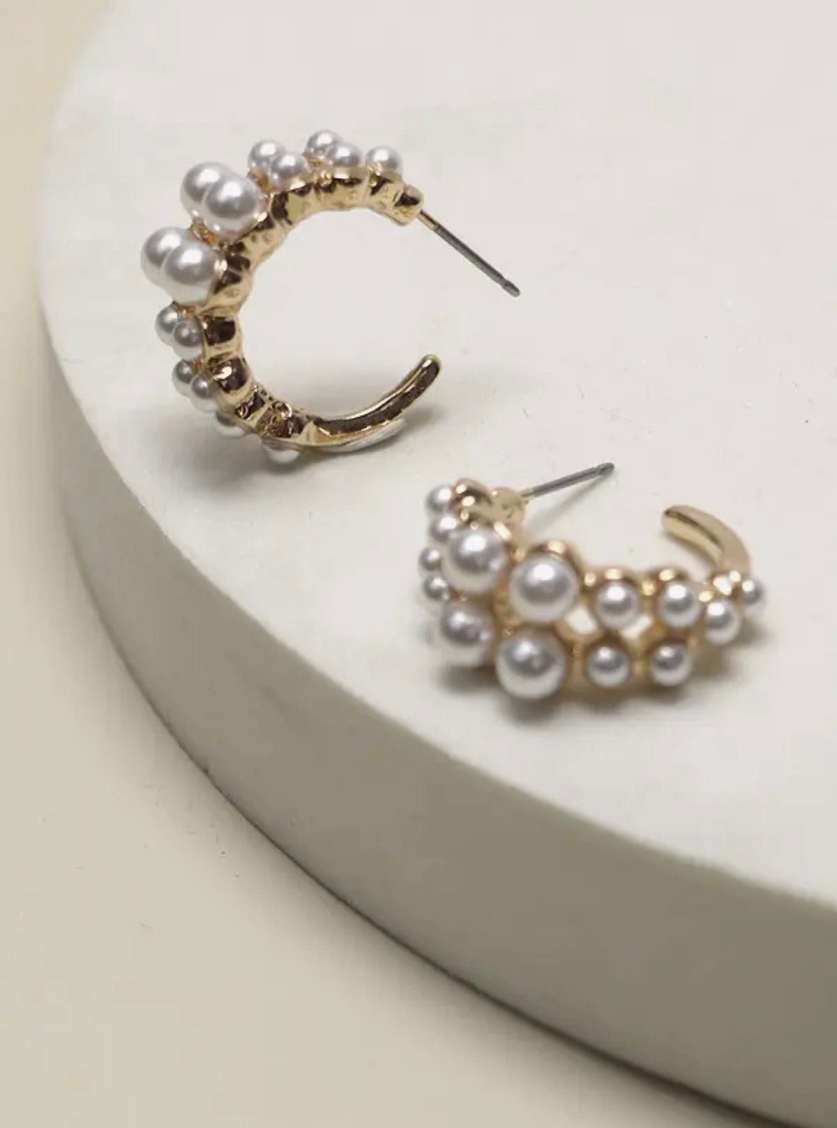 Pearl Luxe Hoops