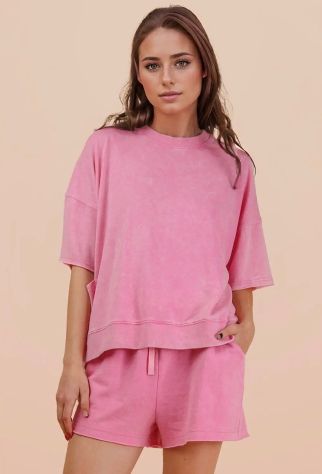 Plus Size Very J Washed Weekend Set