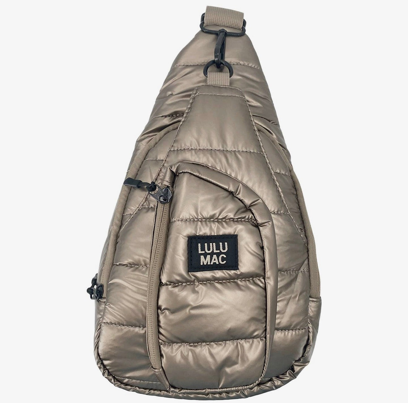 Lulu Mac Metallic Puffer Bag (olive)