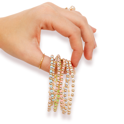 Demi Bracelet in Pastel Blue: Standard 6.75 inch | Beaded Blondes