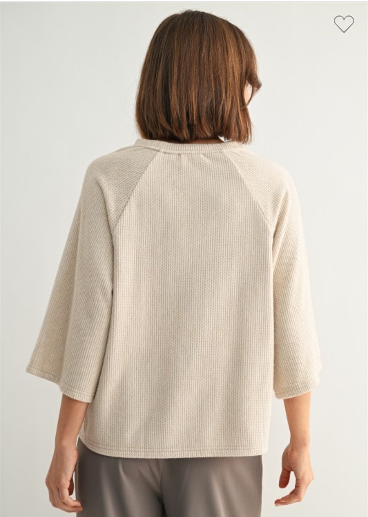Knitted Raglan Sweater Top - Talk of the Town