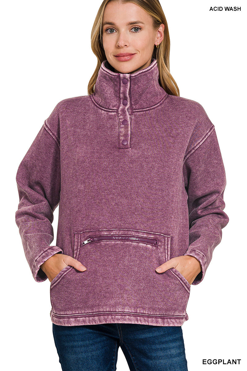 Eggplant | Kangaroo Pocket Pullover