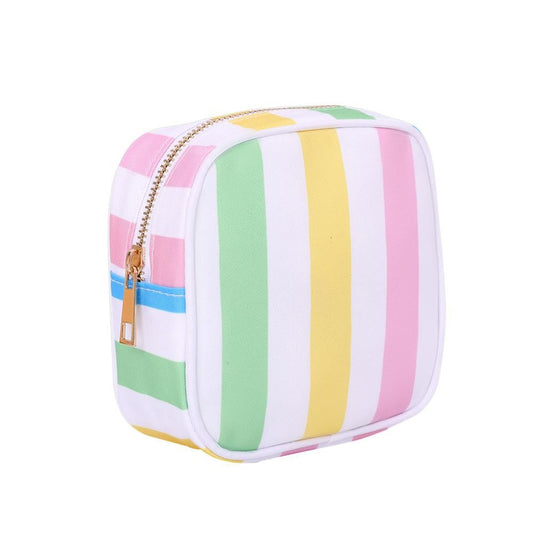 Happy Stripe Square Pouch