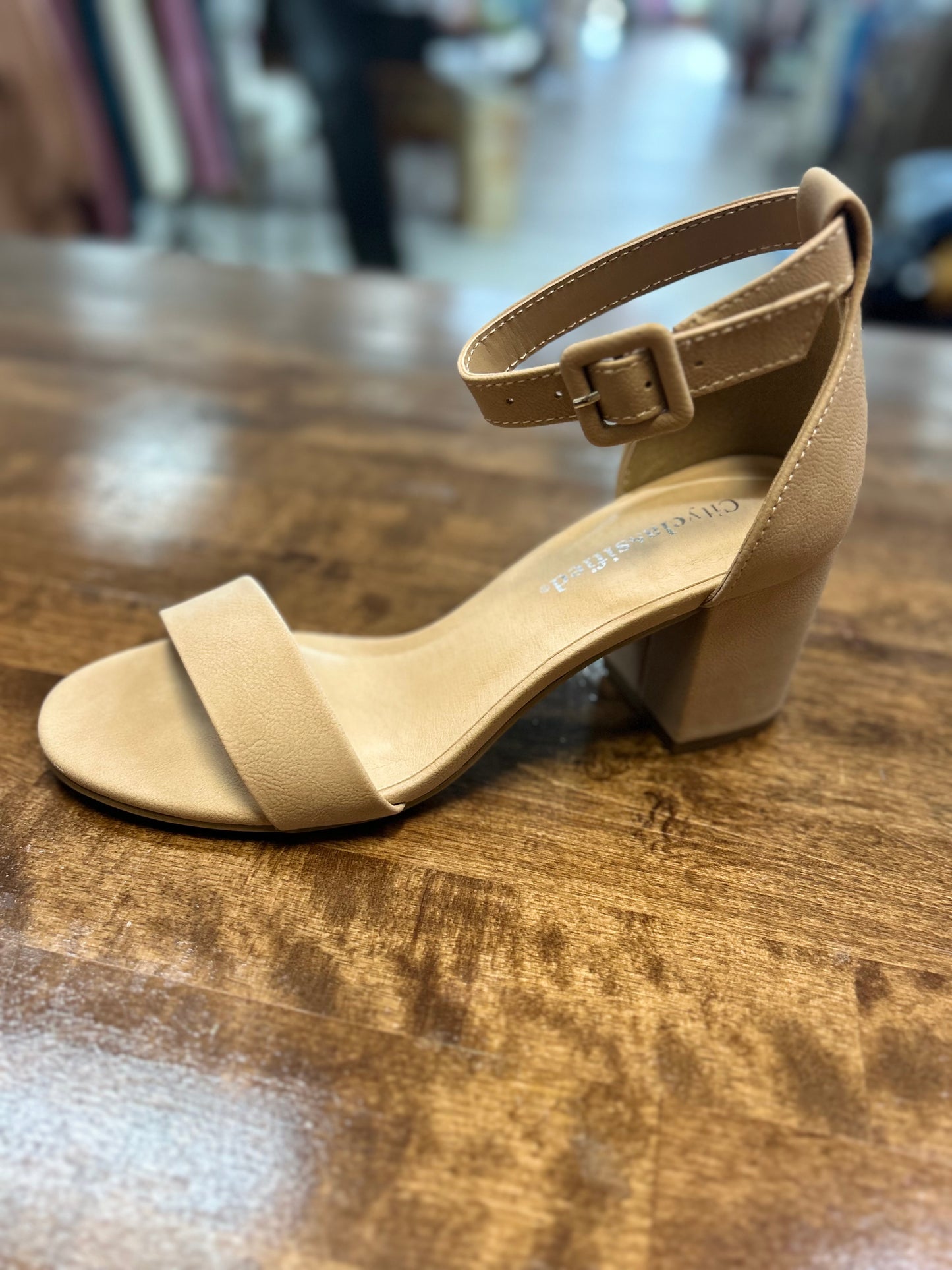 LP-Natural Strappy Heels - Talk of the Town