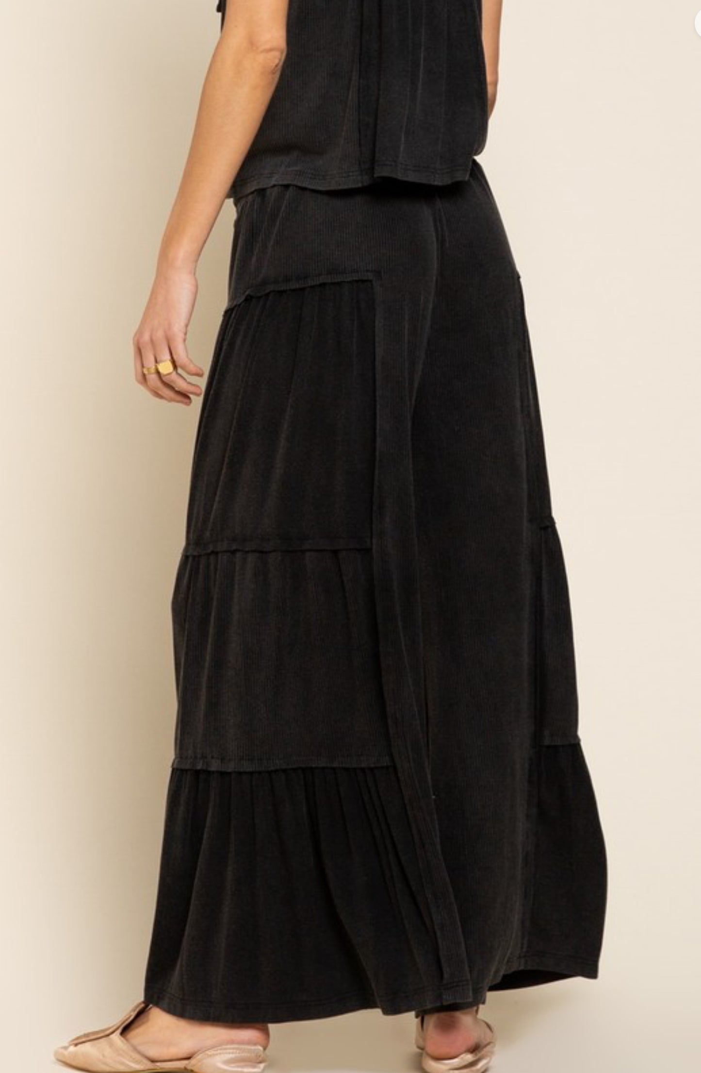 Ribbed Wide Leg Pant