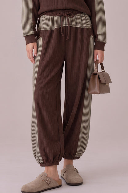Very J-Contrast stripe jogger set