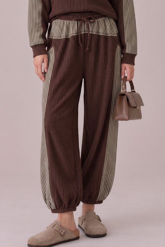 Very J-Contrast stripe jogger set