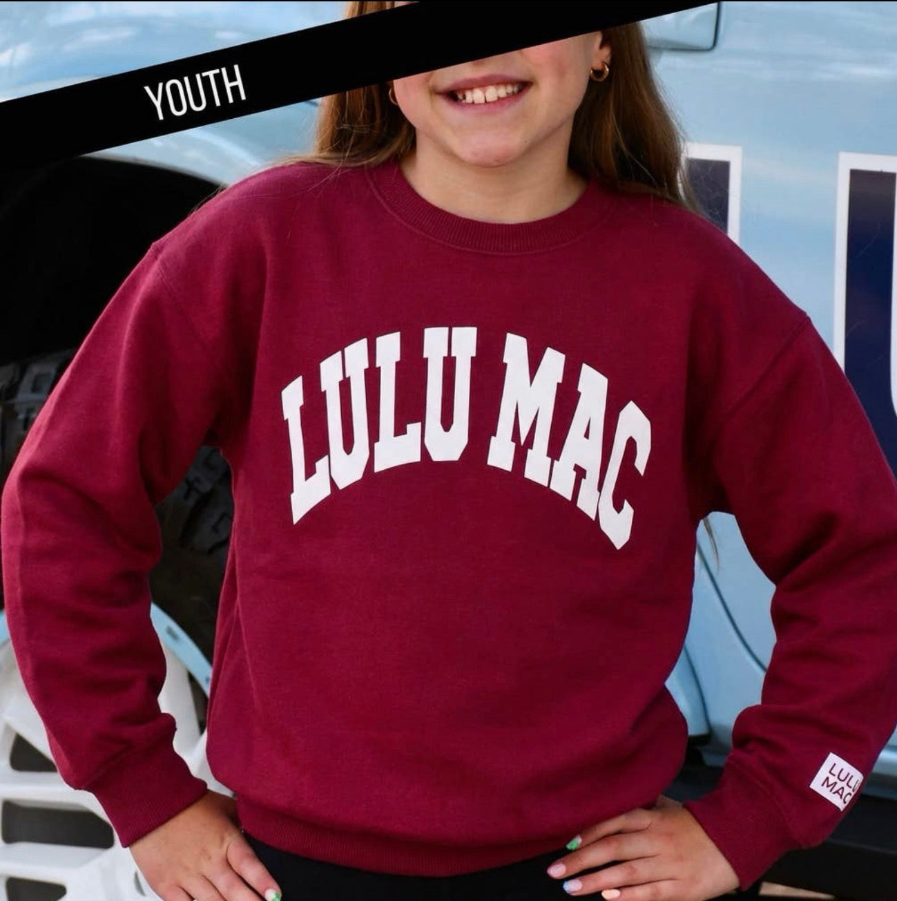 Lulu Mac Youth Cardinal Sweatshirt