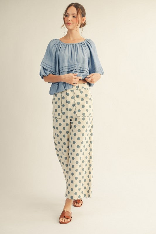 Blue Skies & Polka Dot Pants