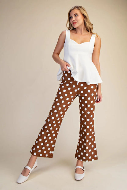 GLAM Flare Crop Dot Pants