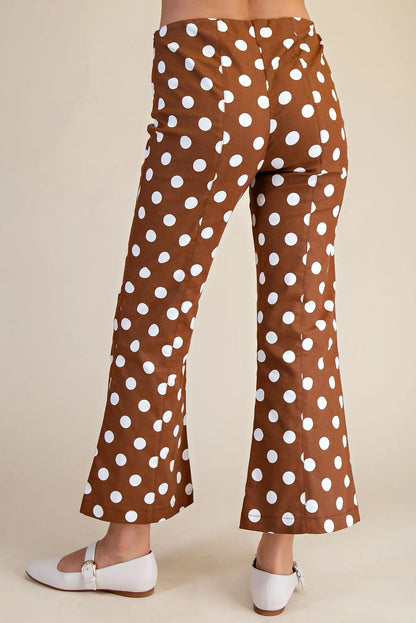 GLAM Flare Crop Dot Pants