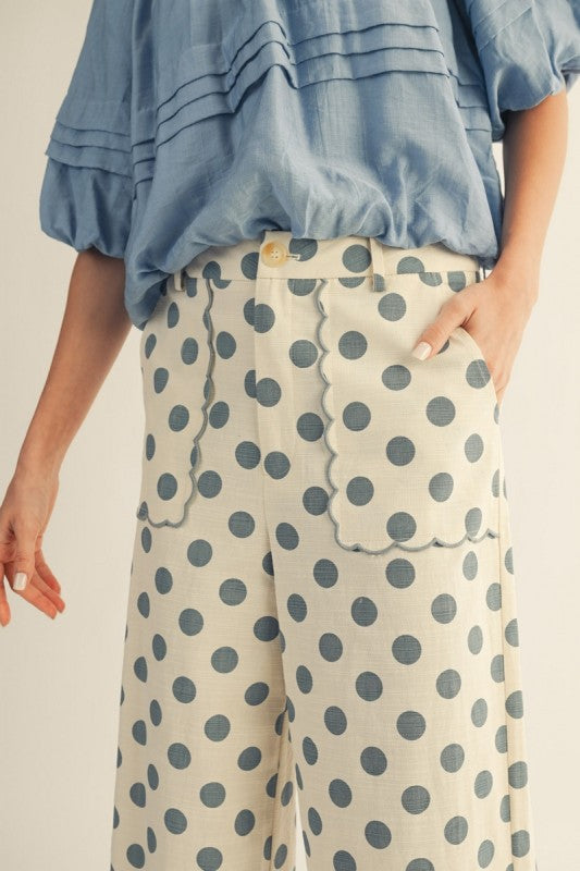 Blue Skies & Polka Dot Pants