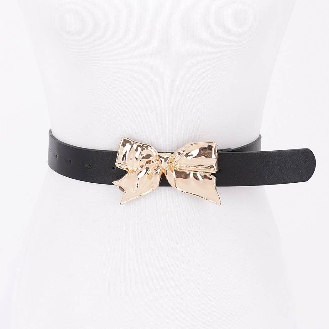 Metal Ribbon Buckle Belt