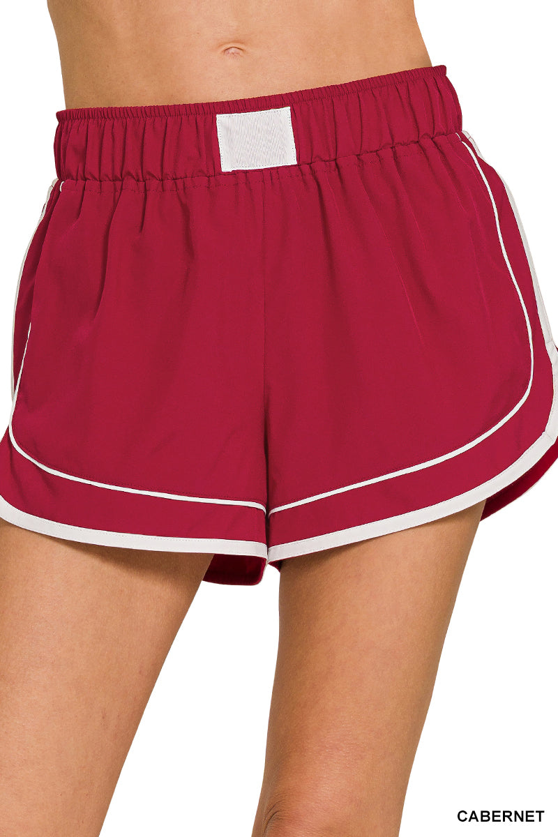 Zenana SOFT WOVEN LINED DOLPHIN SHORTS