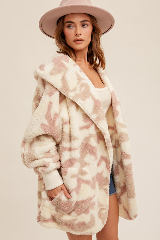 Soft Fur Camo Sherpa Jacket