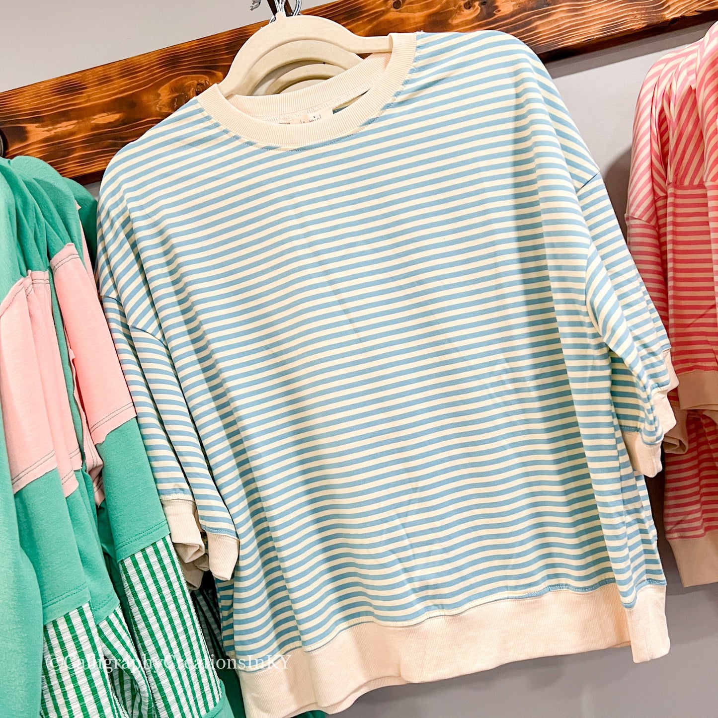 Blue | Cool Stripes Top