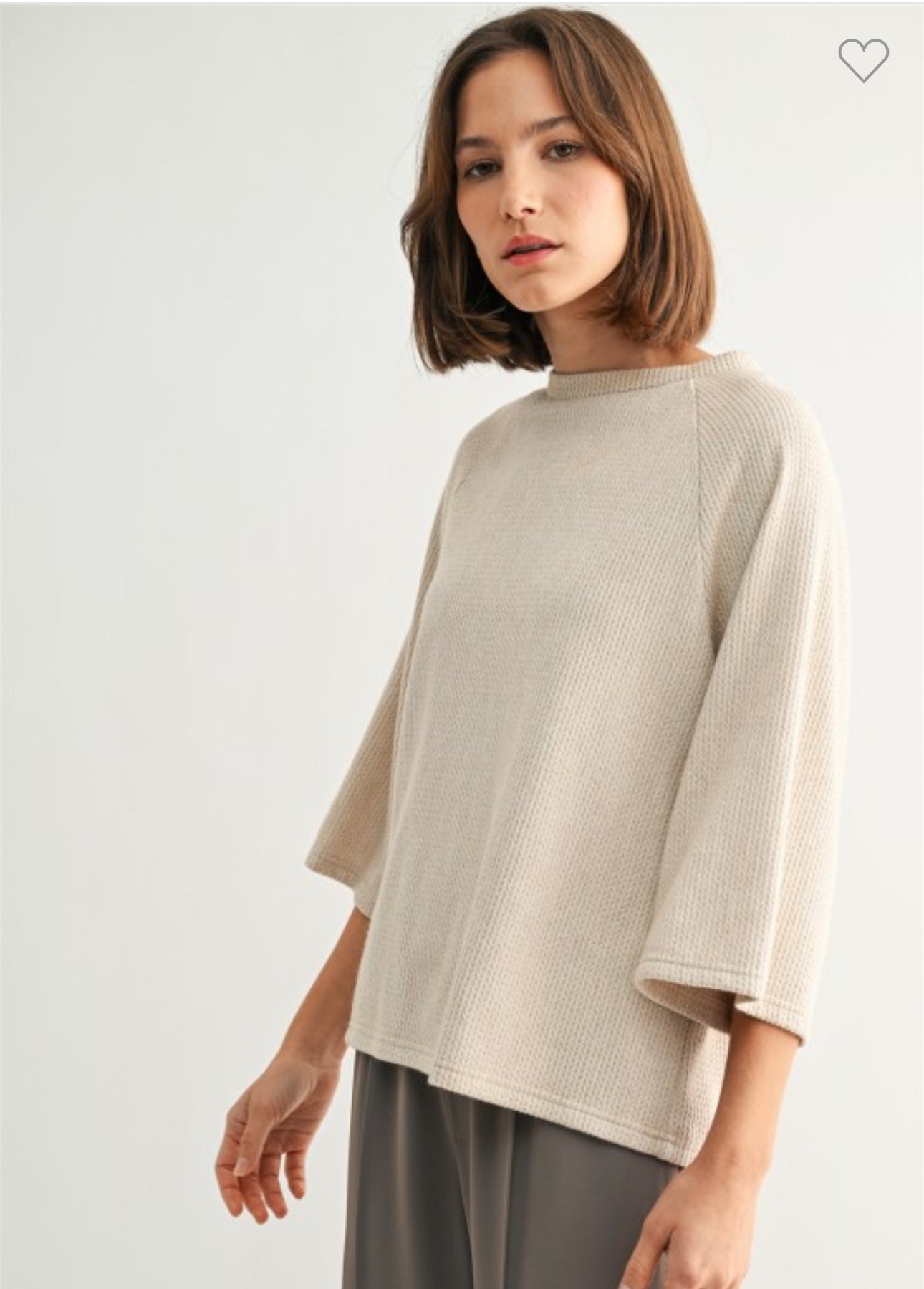 Knitted Raglan Sweater Top - Talk of the Town