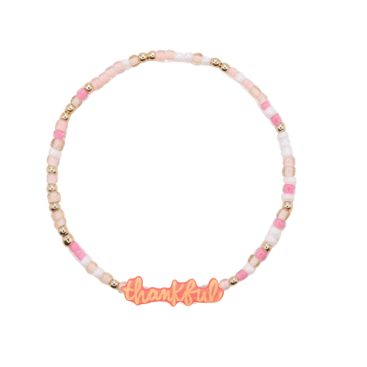 Sprinkle Thankful Bracelet: Standard 6.75 inch | Beaded Blondes