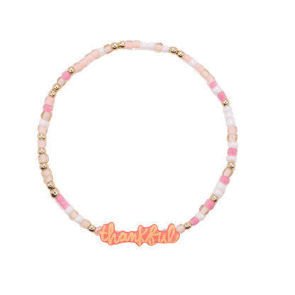 Sprinkle Thankful Bracelet: Standard 6.75 inch | Beaded Blondes