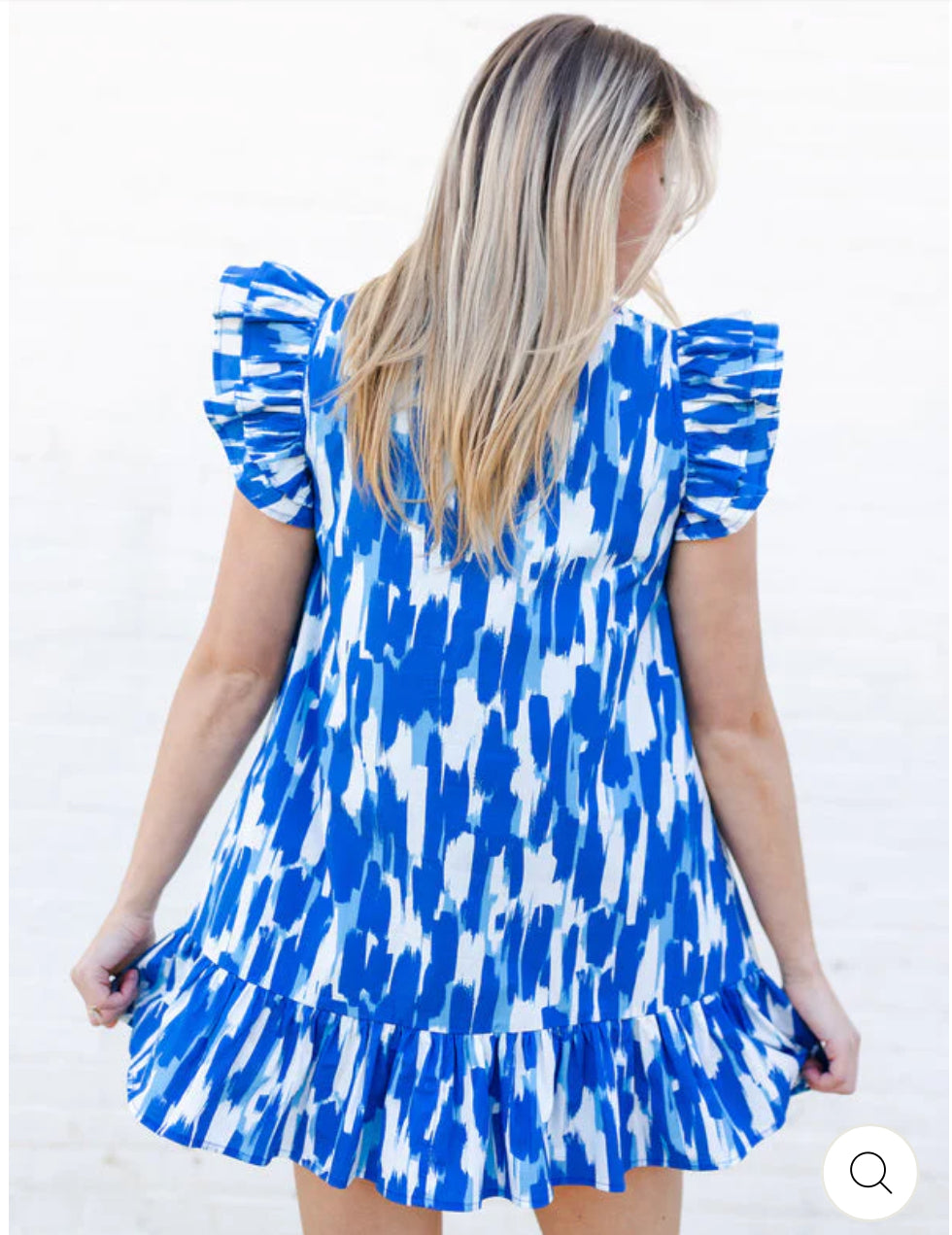 Gameday Abby Dress- Blue & White - Talk of the Town
