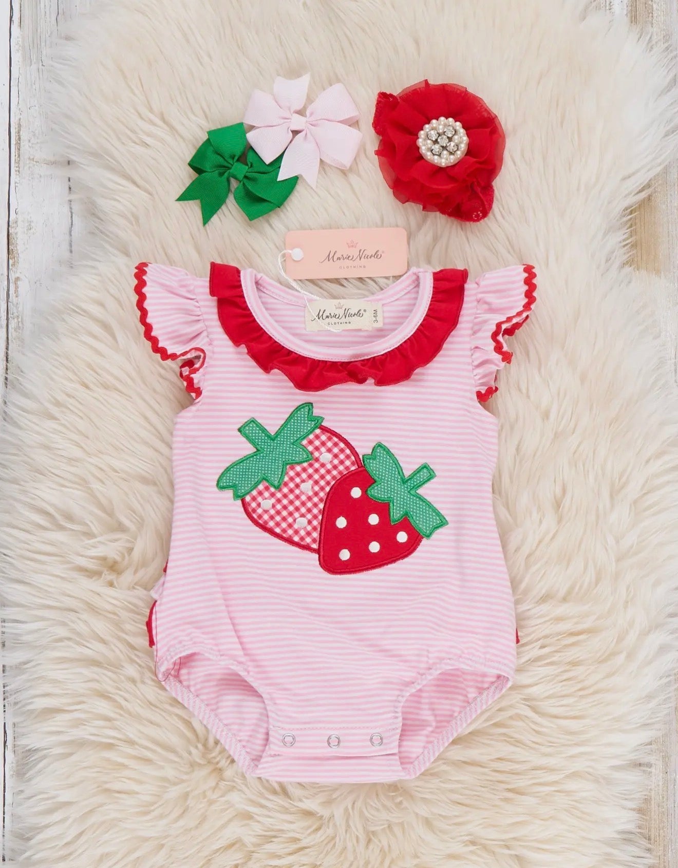 Strawberry Embroidered Bubble