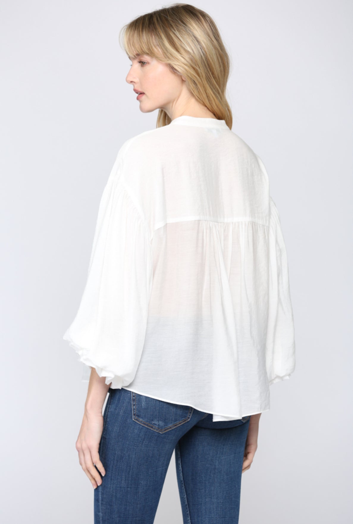 Puff Sleeve Button Down Shirt