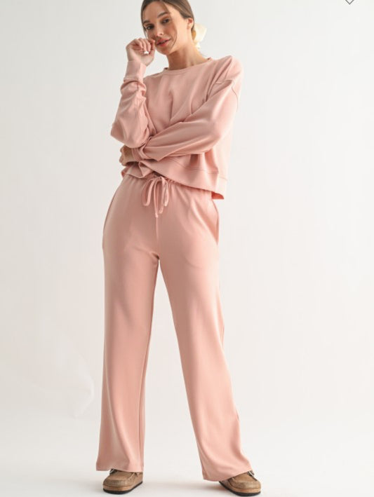 Simple Scuba Wide-leg Pant