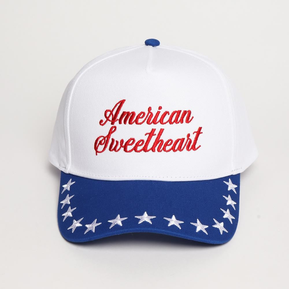 Blue | American Sweetheart Embroidered Hat