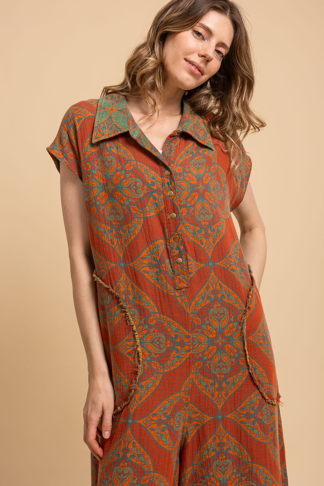 REVERSIBLE Button Jumpsuit