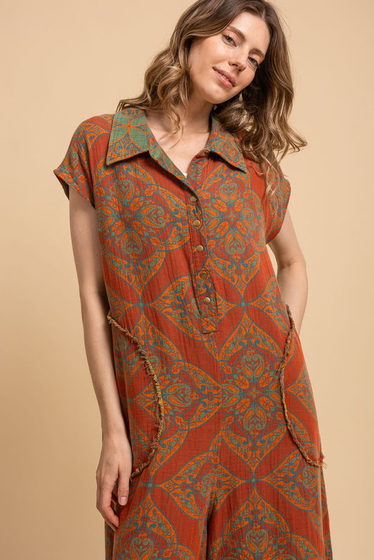 REVERSIBLE Button Jumpsuit