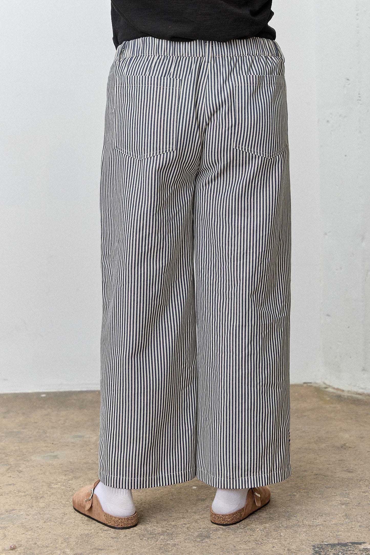 Wide Leg Pin Striped Pant