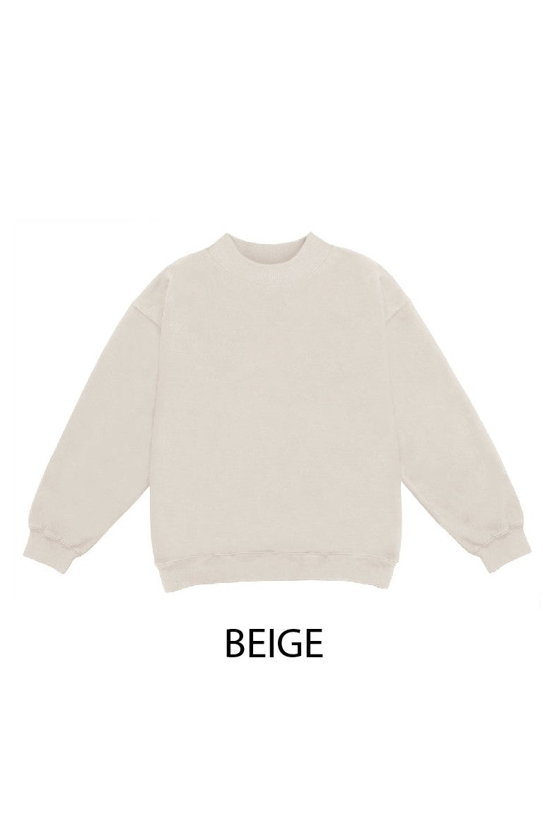 Basic Fleece Mockneck Sweatshirt