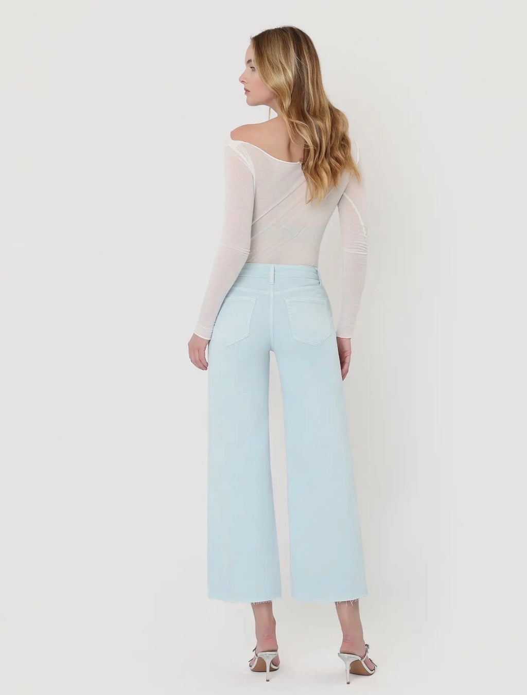 High Rise Crop Wide Leg Jeans