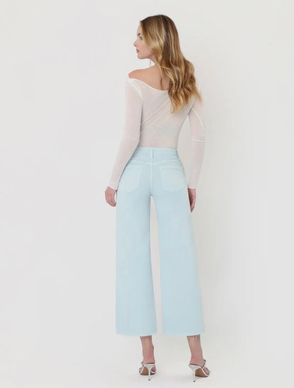 High Rise Crop Wide Leg Jeans