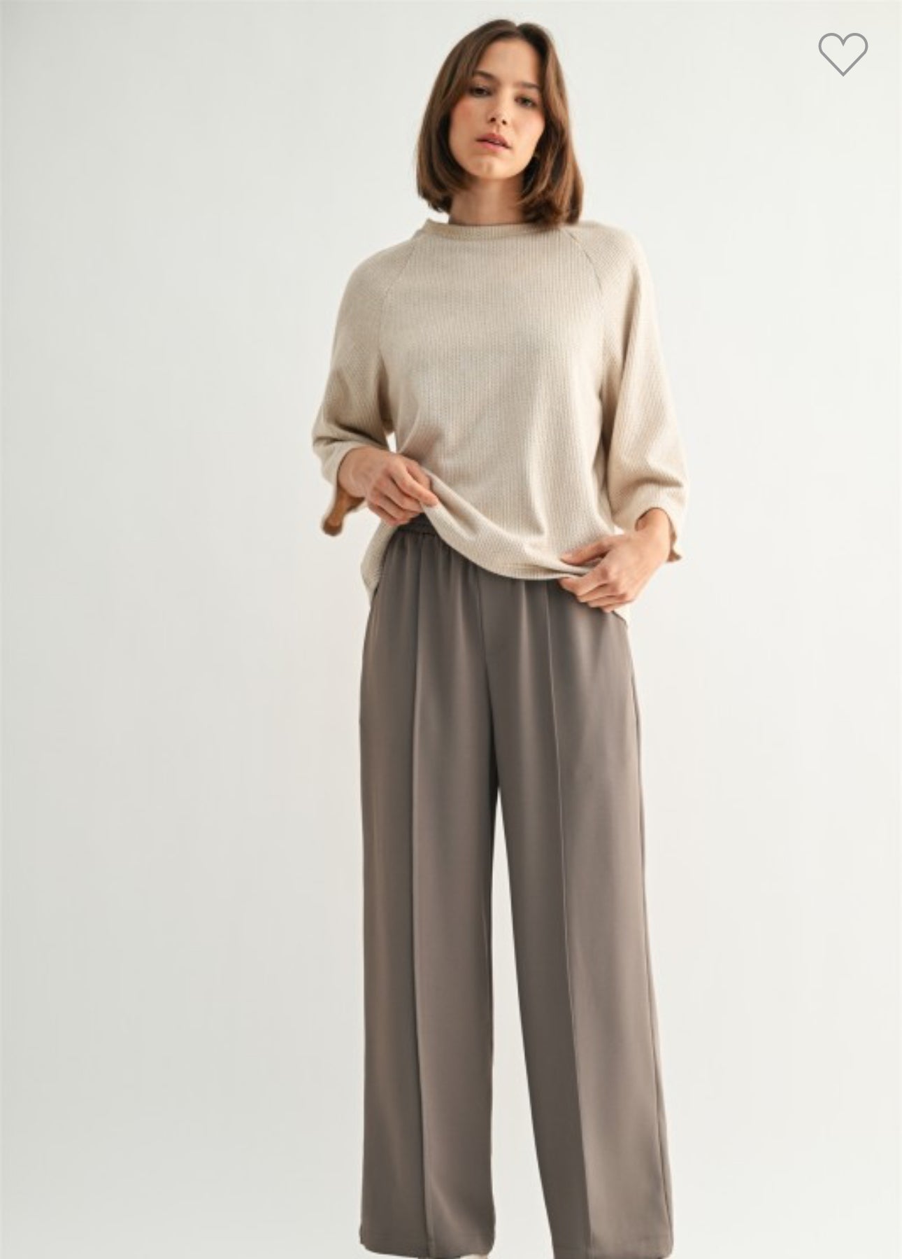 Knitted Raglan Sweater Top - Talk of the Town