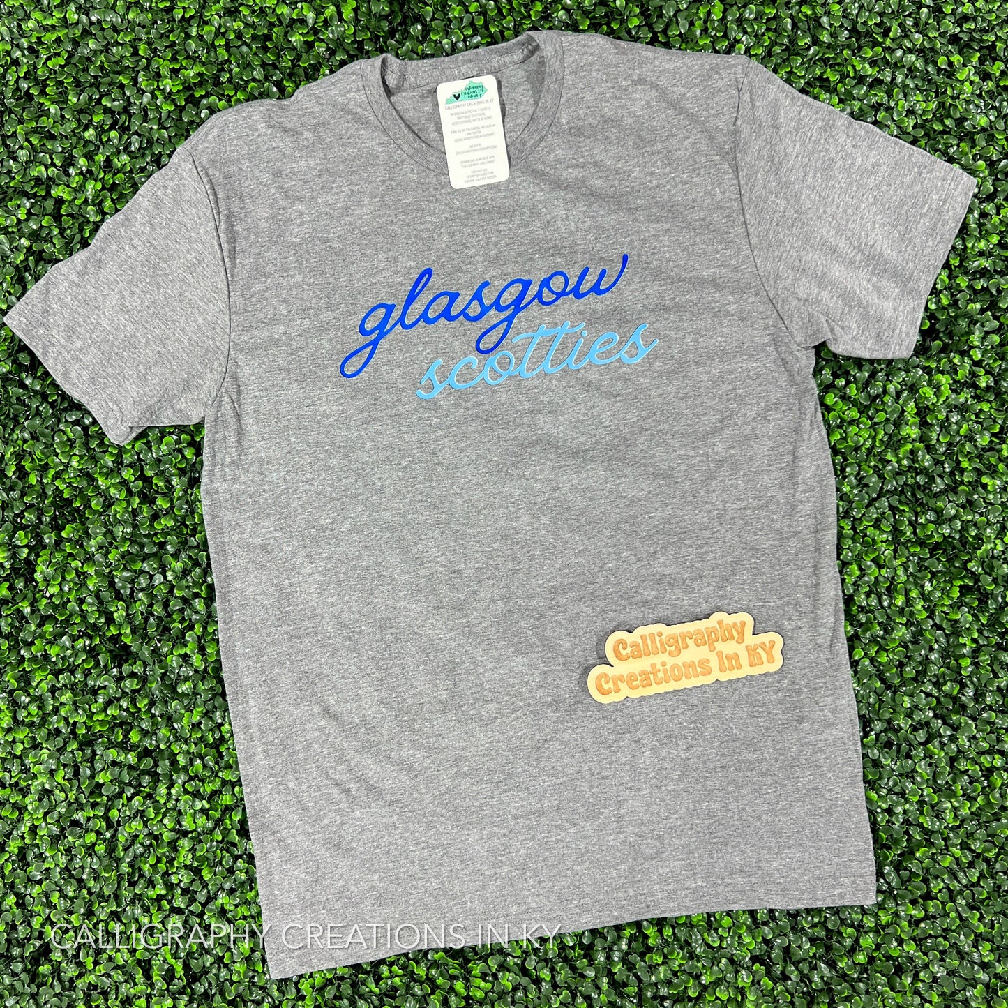 Graphite | Script Glasgow Scotties Tee