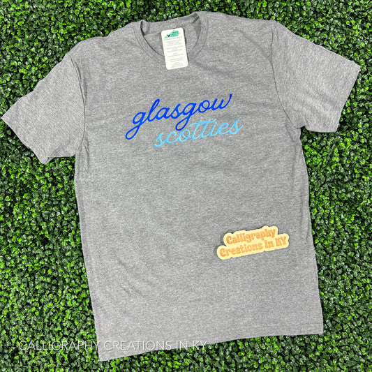 Graphite | Script Glasgow Scotties Tee