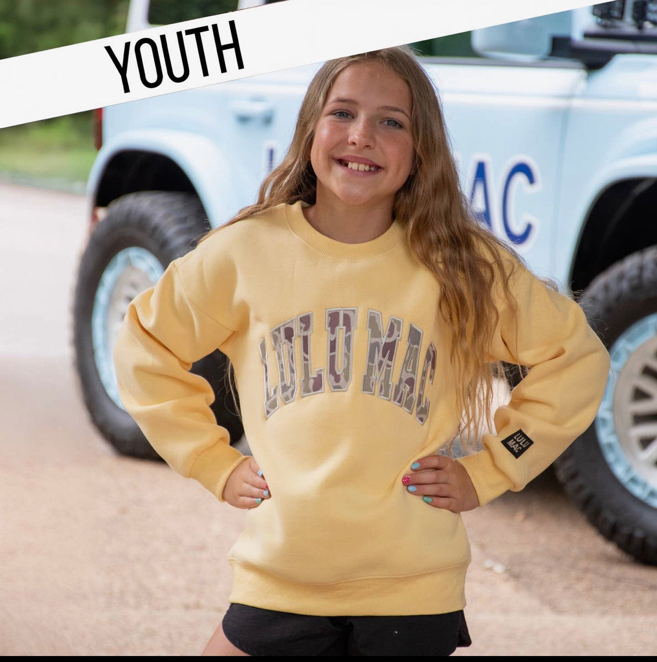 Lulu Mac Youth Butter Camo Sweatshirt