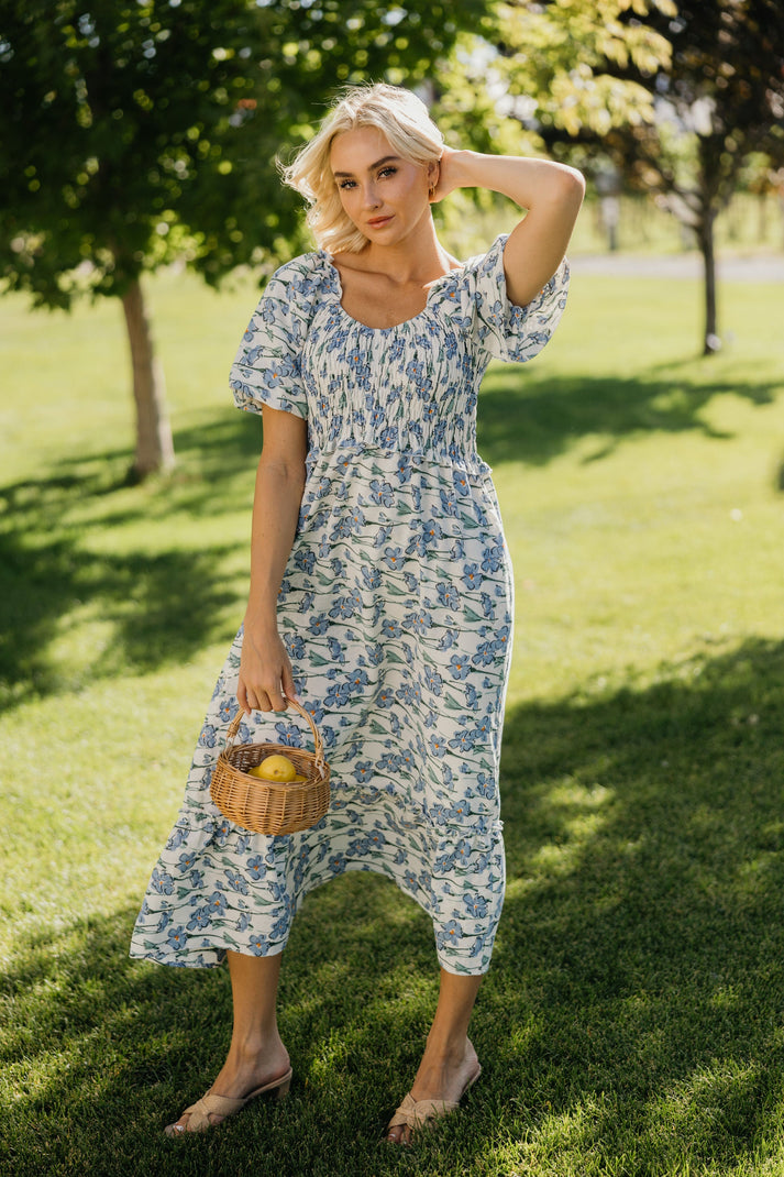 Mikarose Jensen dress styled for church or special occasion